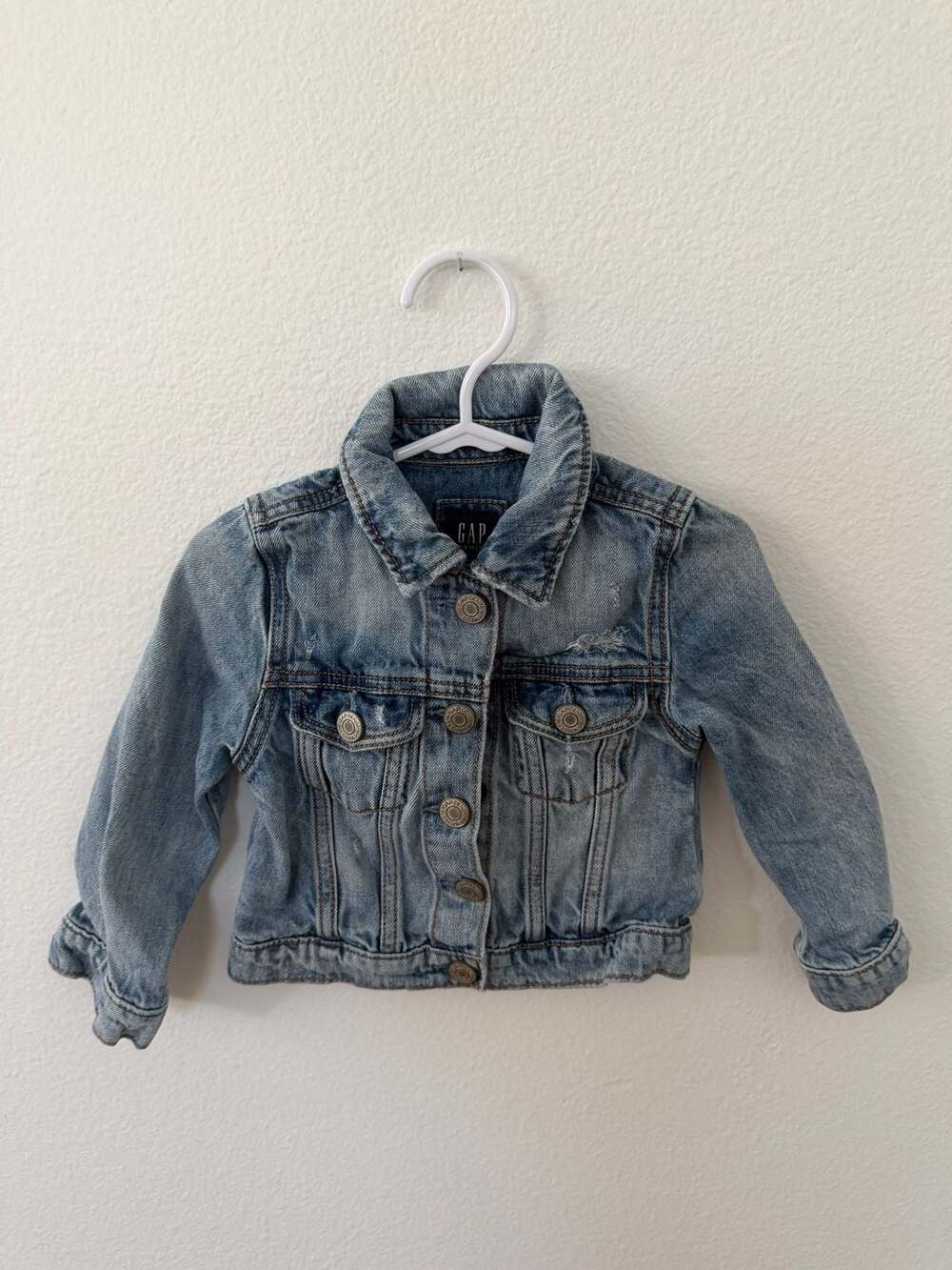 Gap Denim Toddler Distressed Jean Jacket Size 2 Years